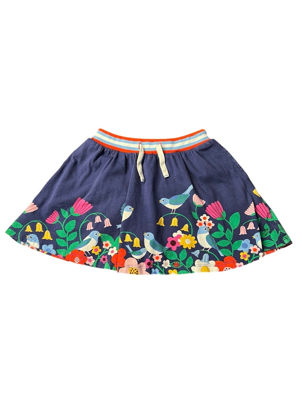 Boden Navy and Bright Red Kids Skort Waistband Detail Size 7-8Y